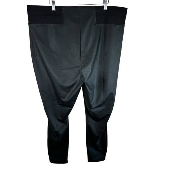 Simply Vera Vera Wang NWOT Black High Rise Skinny Pull On Pleather Pants Size 2X - Picture 2 of 5